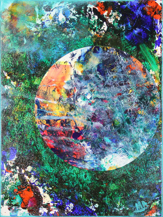 Green Planet Painting by Madeleine Arnett