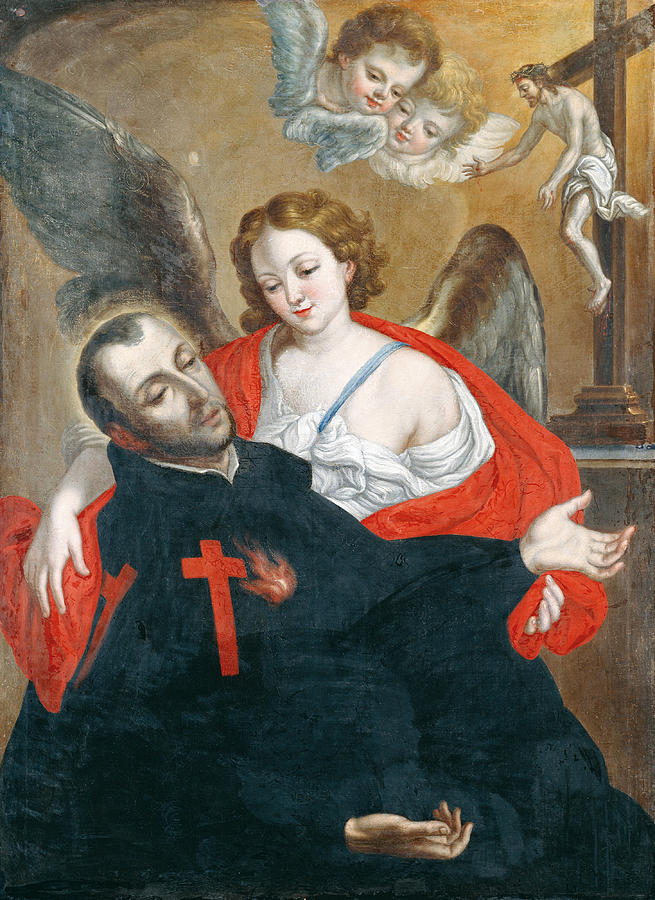 Ecstasy of Saint Camillus de Lellis Painting by Cristobal Lozano