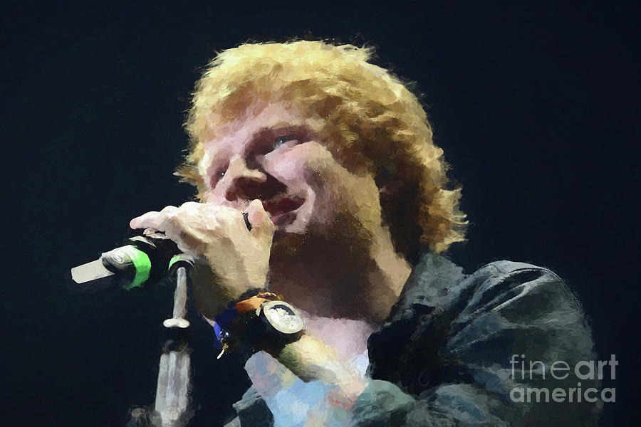 Ed Sheeran Photograph - Ed Sheeran Painting by Concert Photos