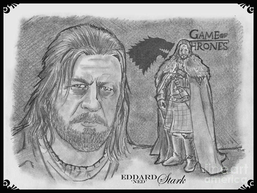 Eddard Stark Drawing by Chris DelVecchio