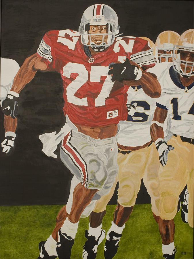 Eddie George Run Eddie Run Painting by Michael Fields - Fine Art