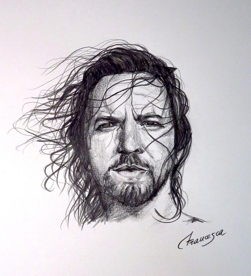 Eddie Vedder Drawing by Francesca Agostini