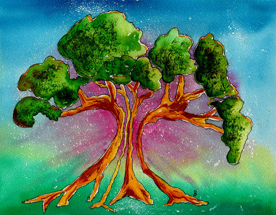 Edens Tree Painting by Brenda Owen
