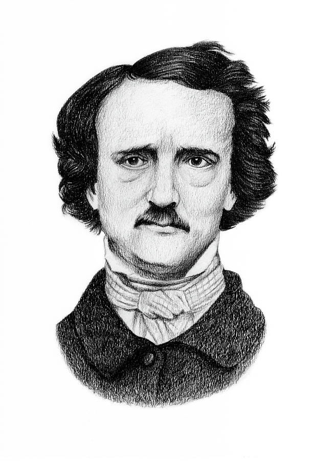 Edgar Allan Poe Painting By Antony Bagley 