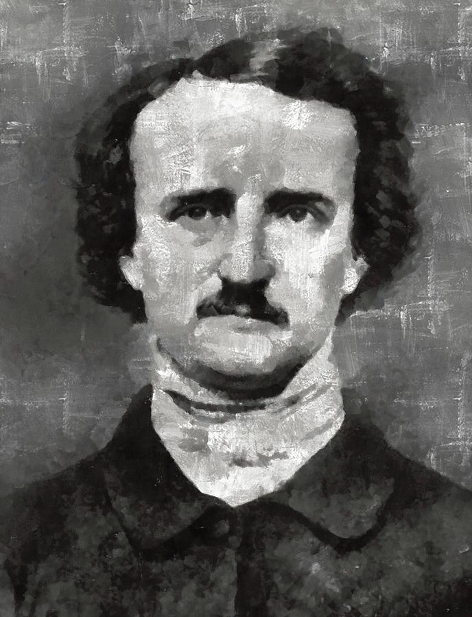 Edgar Painting - Edgar Allan Poe Author by Esoterica Art Agency