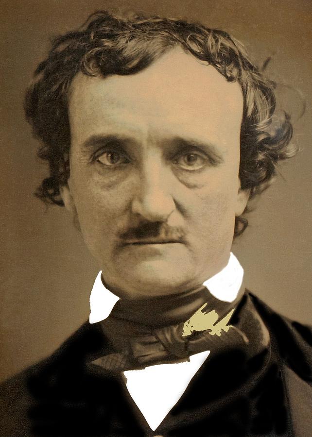 Edgar Allan Poe crop of daguerreotype Lowell MA 1849-2015 Photograph by David Lee Guss