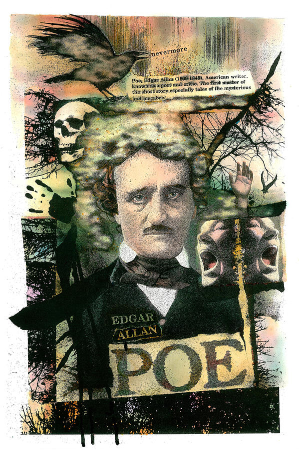 Edgar Allan Poe Painting by John Dyess