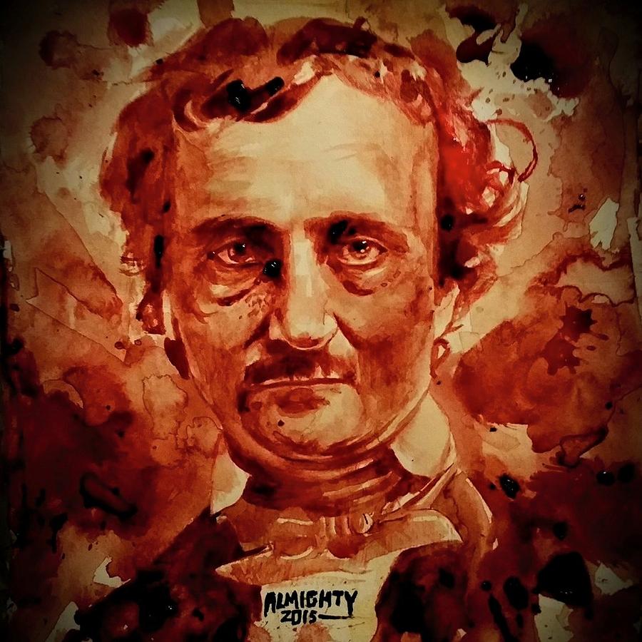 EDGAR ALLAN POE portrait Painting by Ryan Almighty