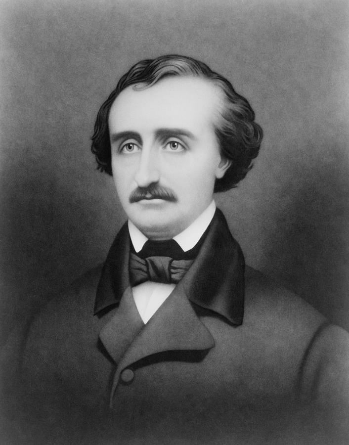 Edgar Allan Poe Portrait Drawing by War Is Hell Store