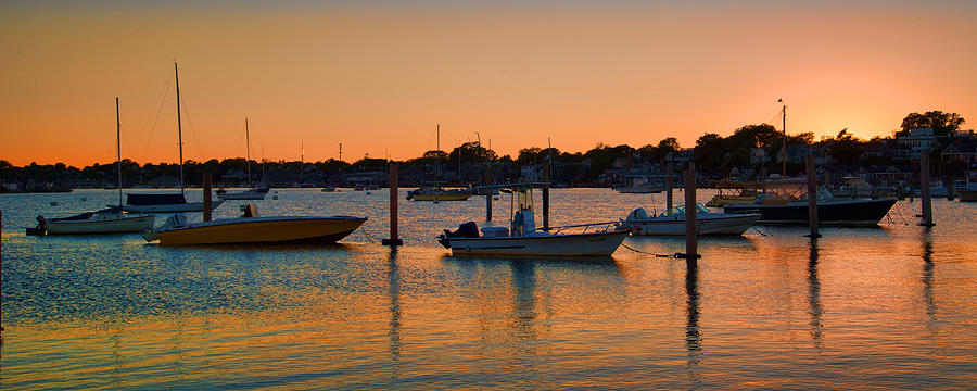 Edgartown Harbor at Dusk Photograph by Allan Van Gasbeck - Fine Art America