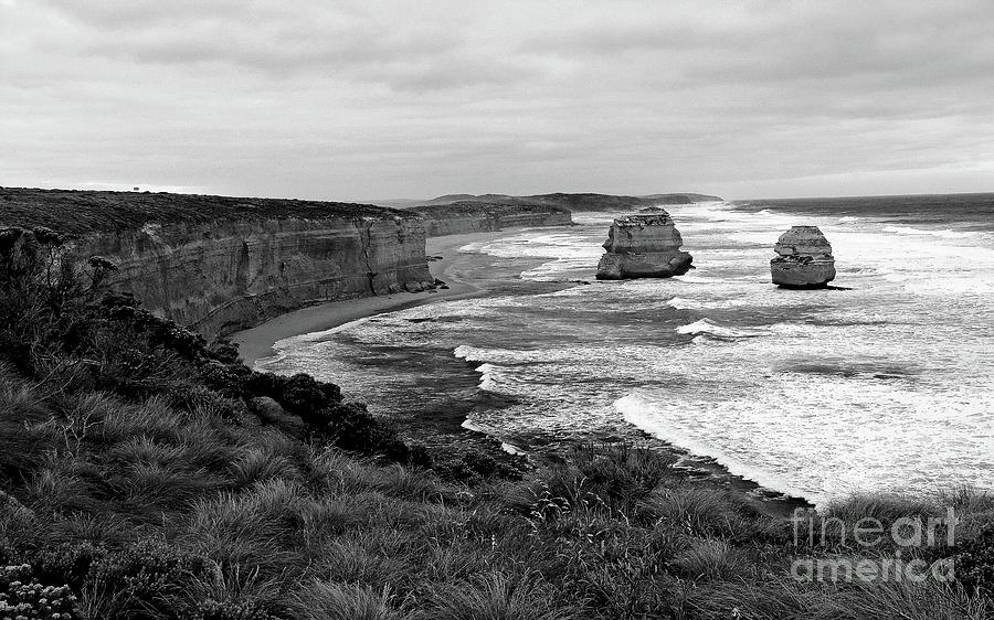 Edge of a Continent BW Photograph by Tim Richards