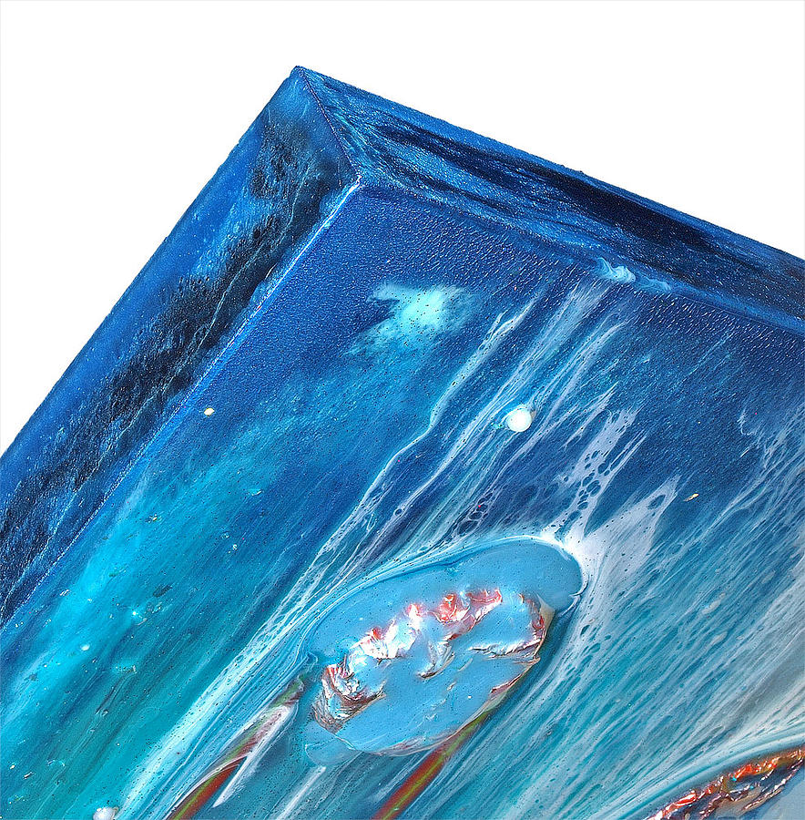 Abstract Painting - Edge of Blue Helpers by Paul Tokarski