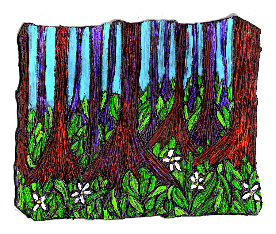 Tree Painting - Edge of the Swamp by Wayne Potrafka