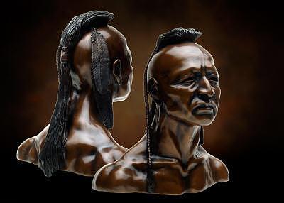 Native American Indian Sculpture - Edgewalker by Tom White Native American Indian Sculpture - Edgewalker by Tom White