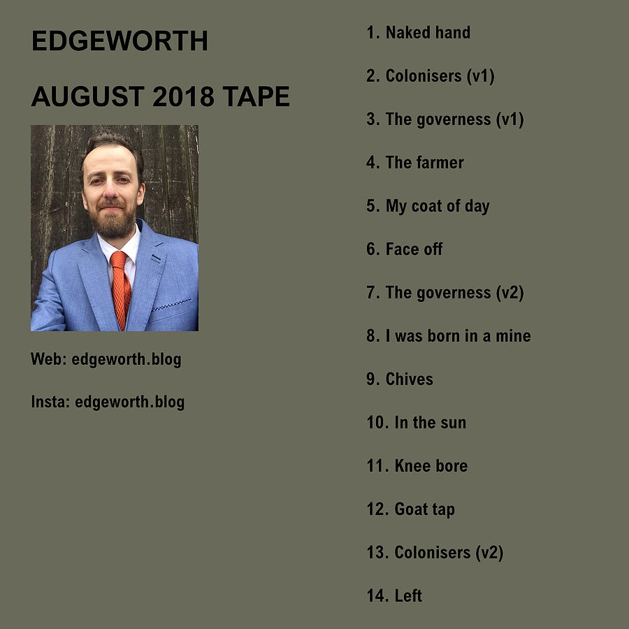 Edgeworth - August 2018 Tape cover Digital Art by Edgeworth Johnstone
