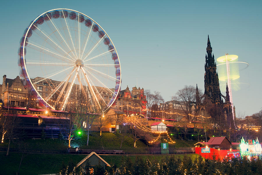 Edinburgh and the Big Wheel Photograph by Ray Devlin
