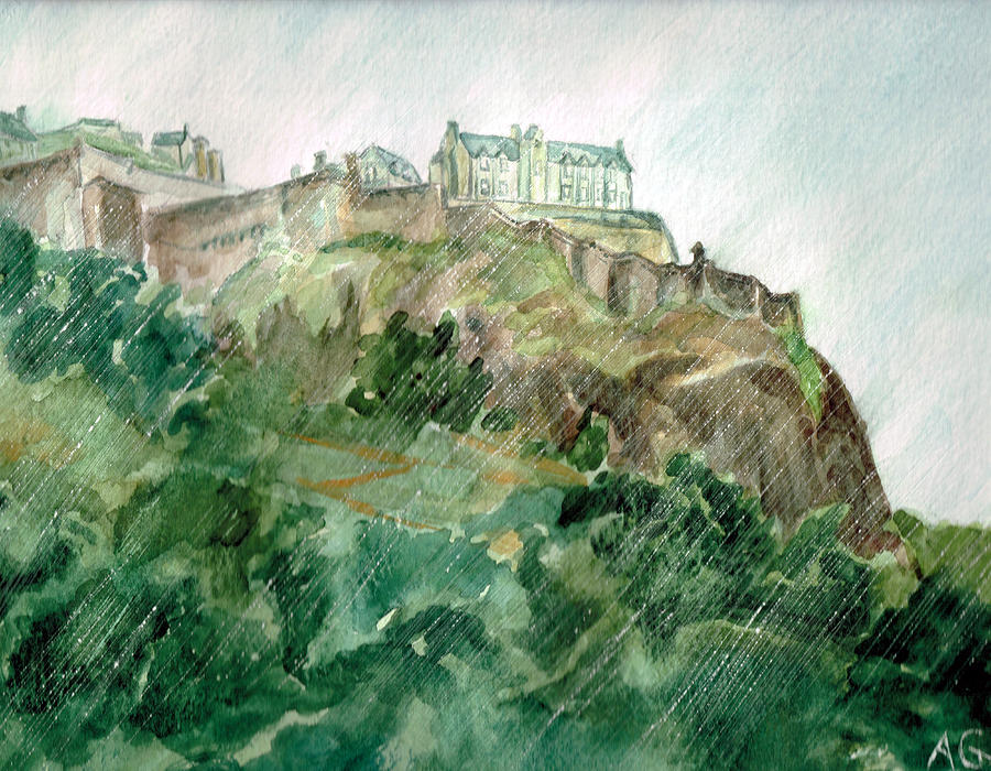 Edinburgh Castle Painting by Andrew Gillette