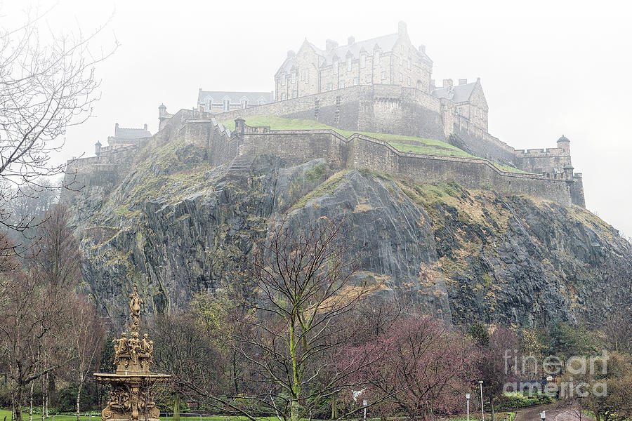 Edinburgh Castle in the Fog Photograph by Antony McAulay