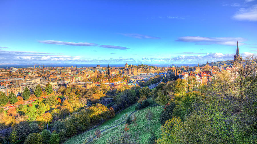 Edinburgh City View Panorama Photograph by David Pyatt