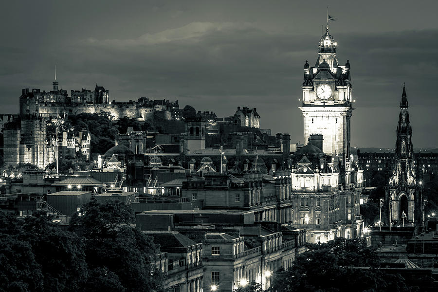 Edinburgh in Black and White Photograph by Andrew Matwijec