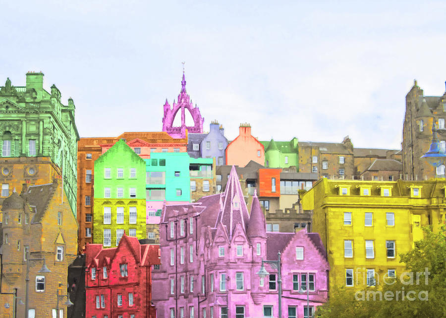 City Photograph - Edinburgh in Colours by Hal Halli