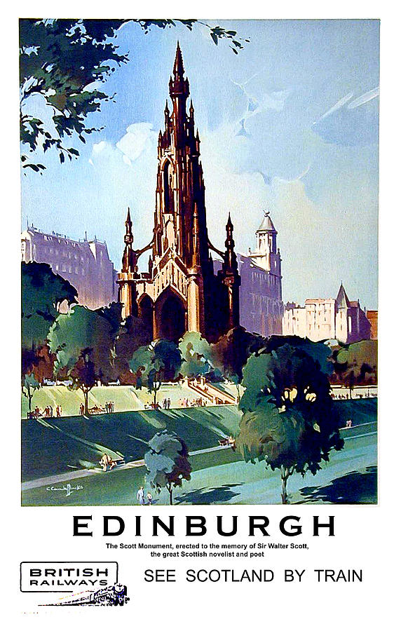 travel poster edinburgh