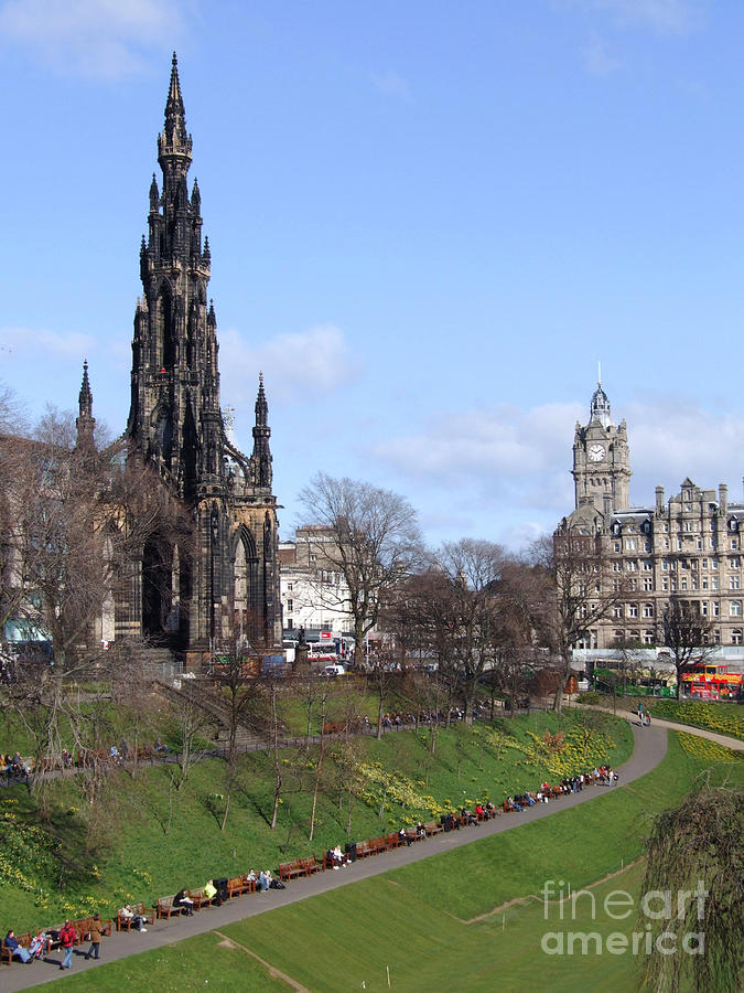 Edinburgh - Scott Monument and the Balmoral Hotel Photograph by Phil Banks