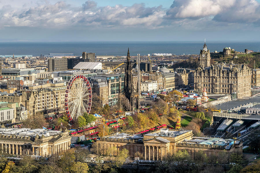 Edinburgh Scotland Downtown Landscape Photograph by Dick McVey