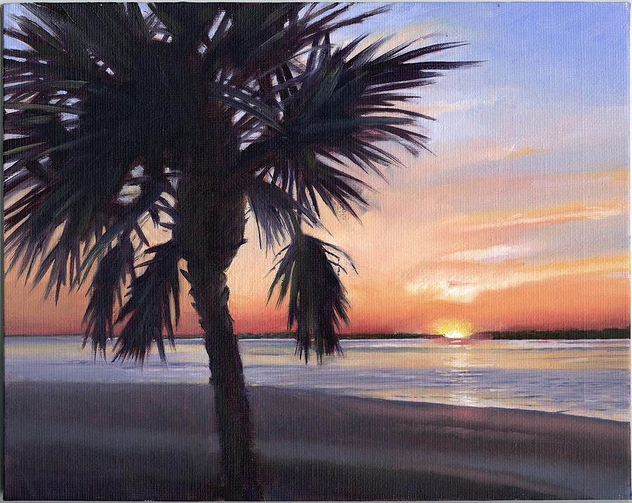 Nature Painting - Edisto Sunset by Todd Baxter
