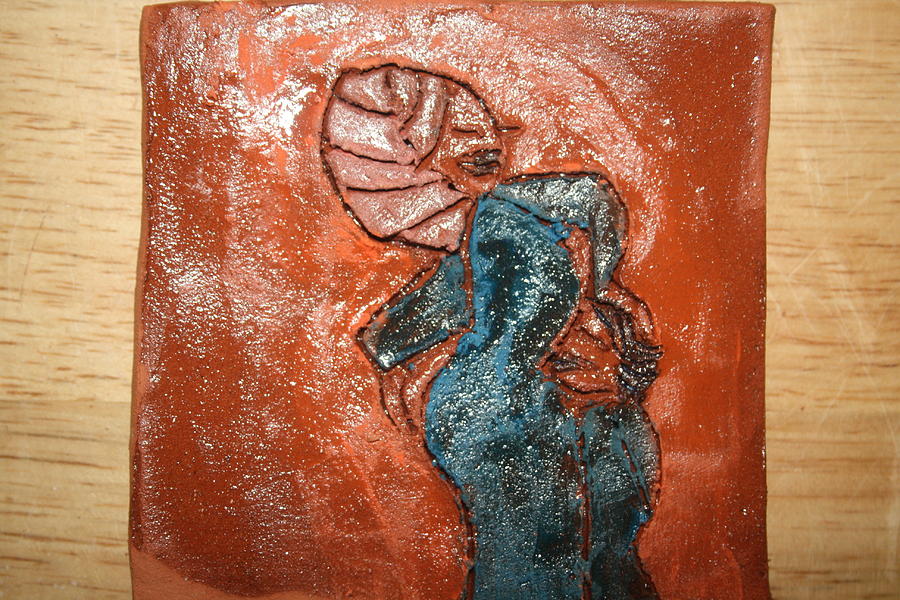 Edith - Tile Ceramic Art by Gloria Ssali