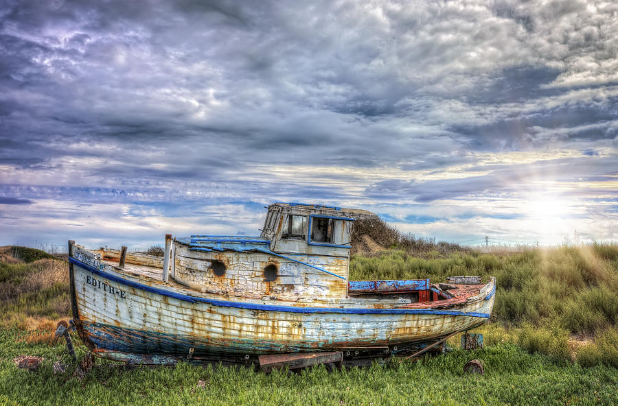 Edith-E Landlocked Fishing Boat Photograph by Jennifer Rondinelli Reilly - Fine Art Photography