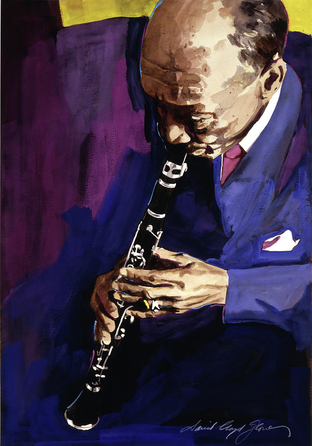 Edmond Hall Jazz Clarinet Painting by David Lloyd Glover