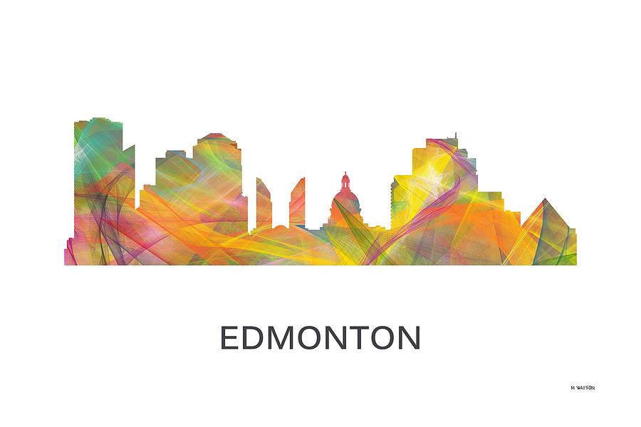 Edmonton Alta. Skyline Digital Art by Marlene Watson
