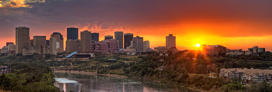 Sunset Photograph - Edmonton Sunset by Paul Burwell