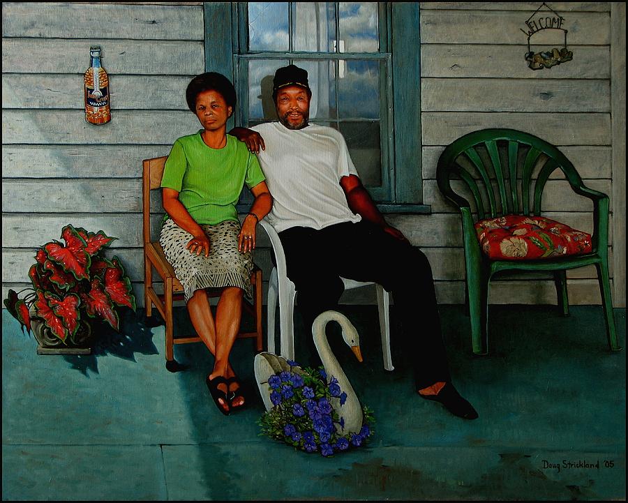 Edna and Sammy of Johnston County Painting by Doug Strickland