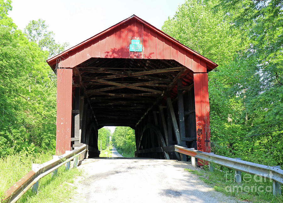 Edna Collins Covered Bridge, Indiana Photograph by Steve Gass - Fine