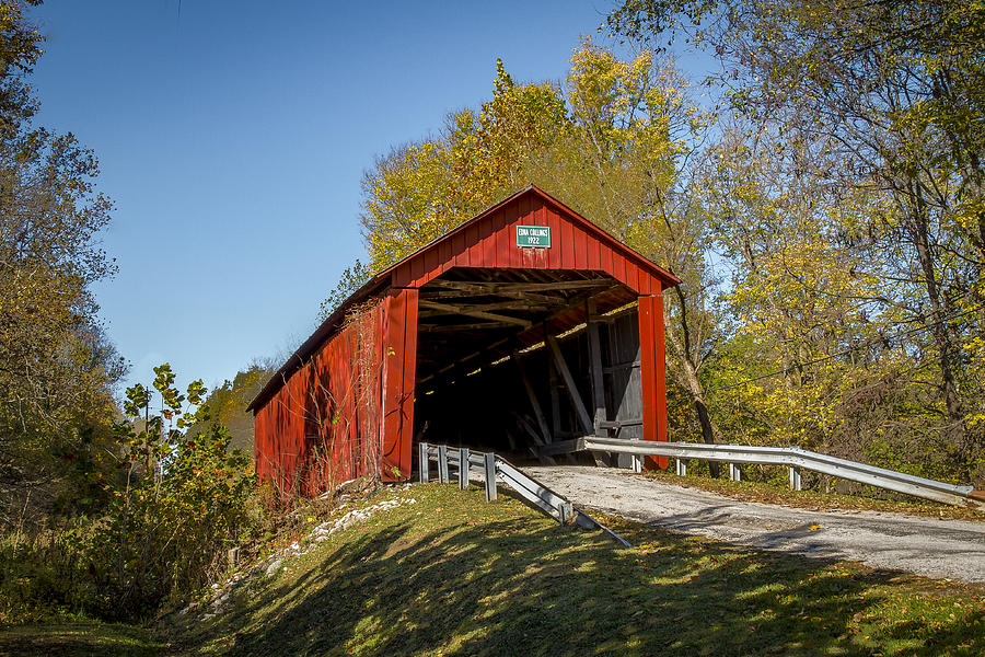 Edna Collins covered bridge Photograph by Jack R Perry