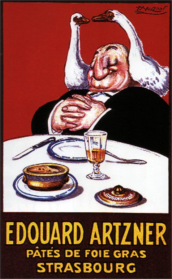 Edouard Artzner Pates De Foie Gras Strasbourg - Vintage Advertising Poster Mixed Media by Studio Grafiikka