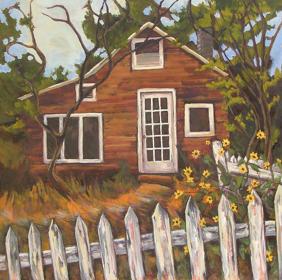 Old House Painting - Eds Place by Gina Grundemann