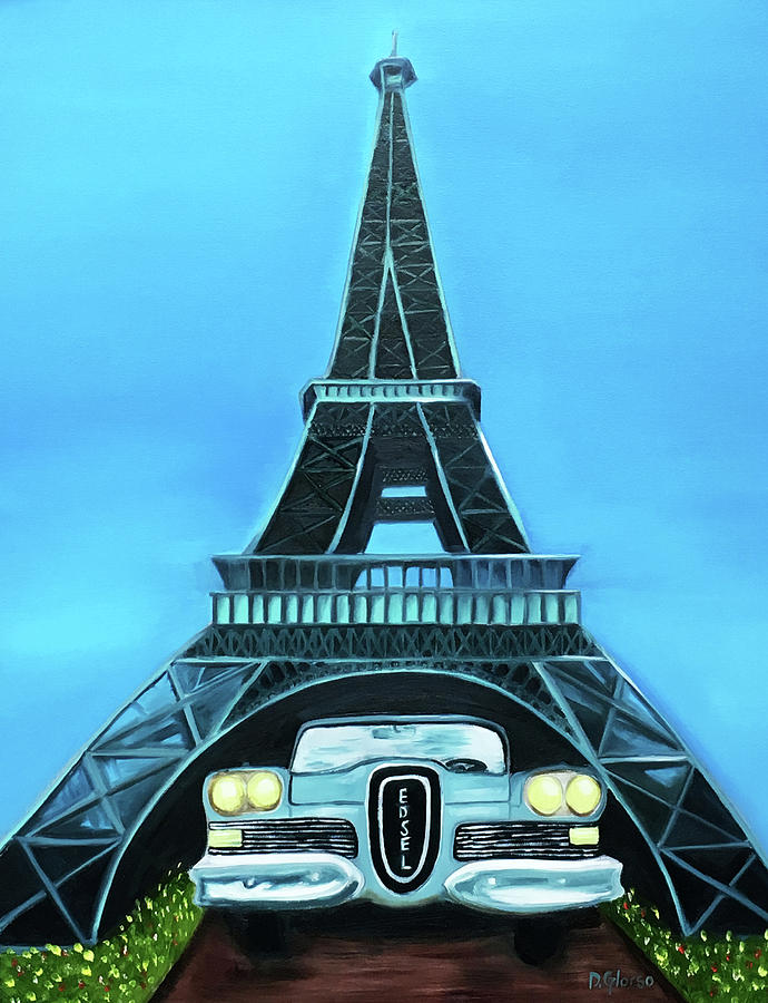 Edsel - Eiffel Painting by Dean Glorso