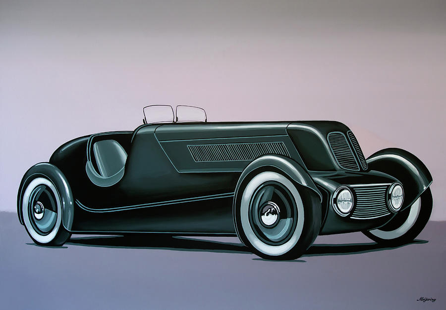 Edsel Ford Model 40 Special Speedster 1934 Painting Painting by Paul Meijering