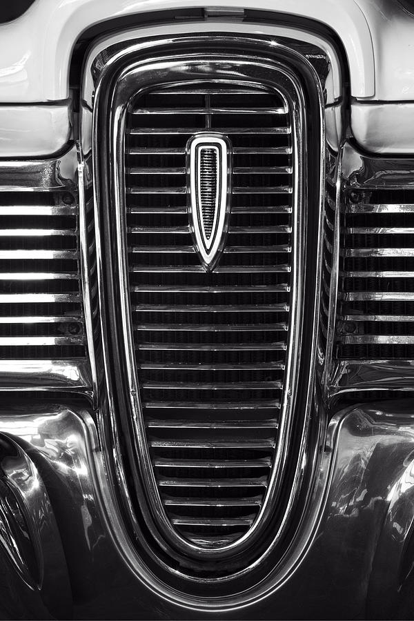 Edsel Grill in Black and White Photograph by Matt Plyler - Fine Art America