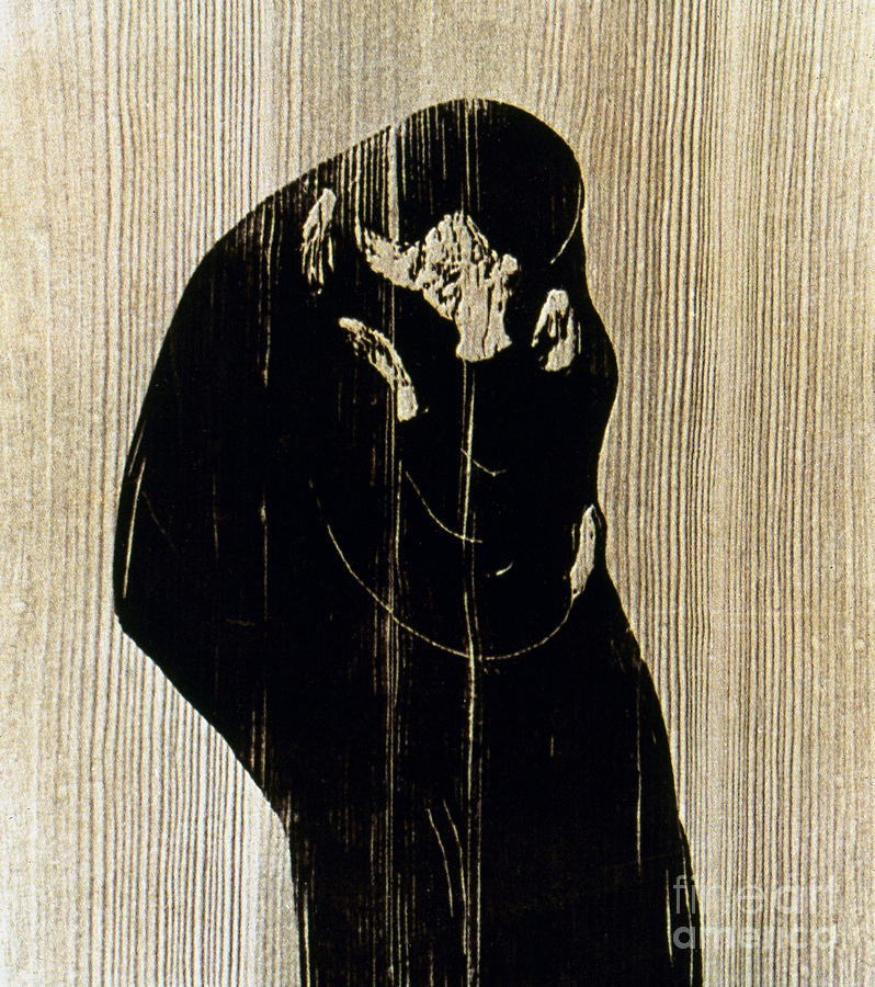 The Kiss #10 Drawing by Edvard Munch