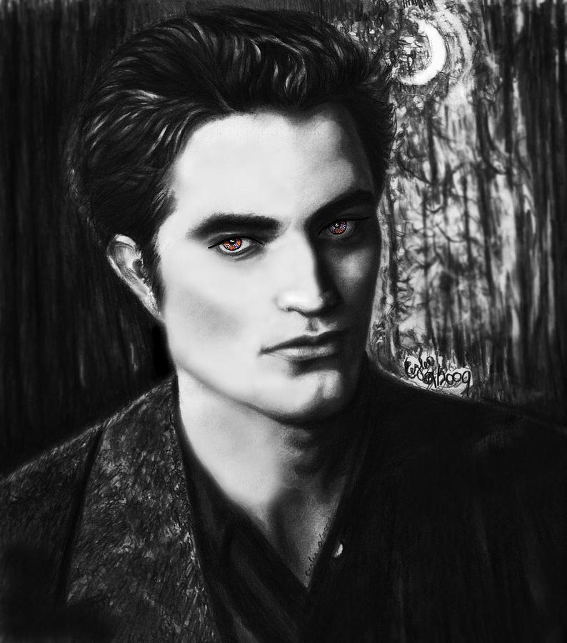 Edward Cullen In The Woods Drawing by Carliss Mora Fine Art America