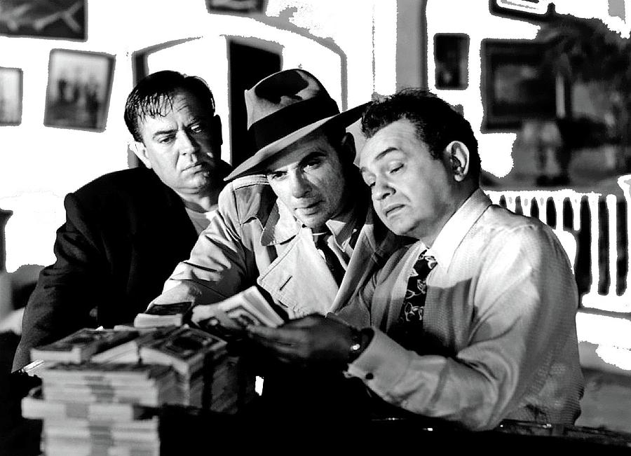Edward G. Robinson with part of his gang and ill-gotten loot Key Largo 1948-2016 Photograph by David Lee Guss