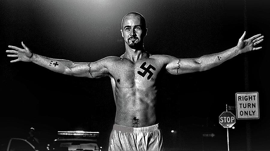 Edward Norton American History X publicity photo 1998 color added 2015 Phot...