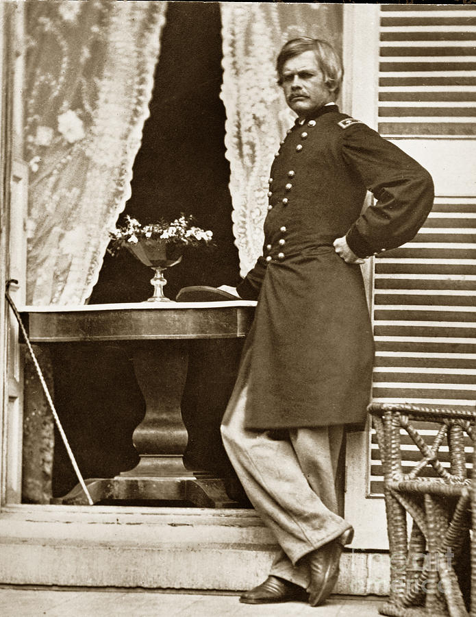 Fort Photograph - Maj. Gen. Edward O. C. Ord USA 1818-1883 by Monterey County Historical Society