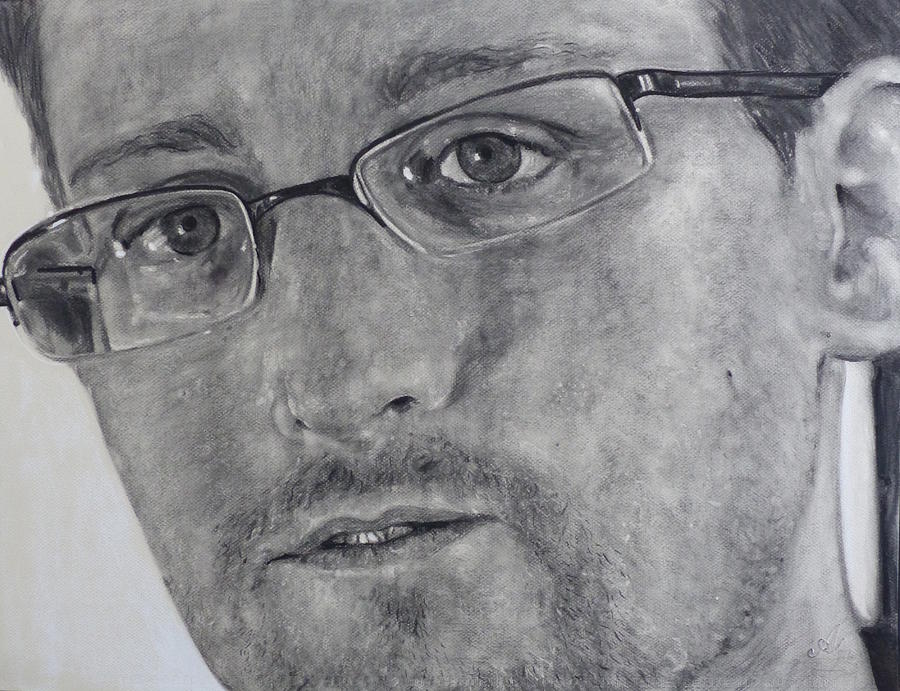 Edward Snowden Painting by Adrienne Martino | Fine Art America