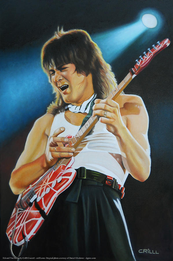 Van Halen Painting - Edward Van Halen by Crilll Cracraft