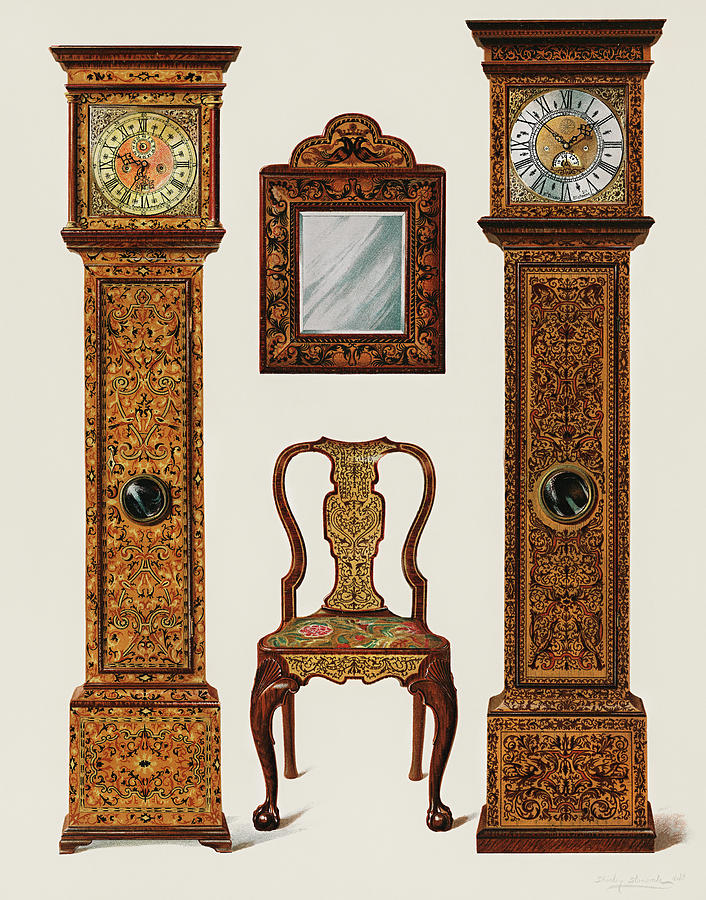 Edwardian furniture Drawing by Vincent Monozlay